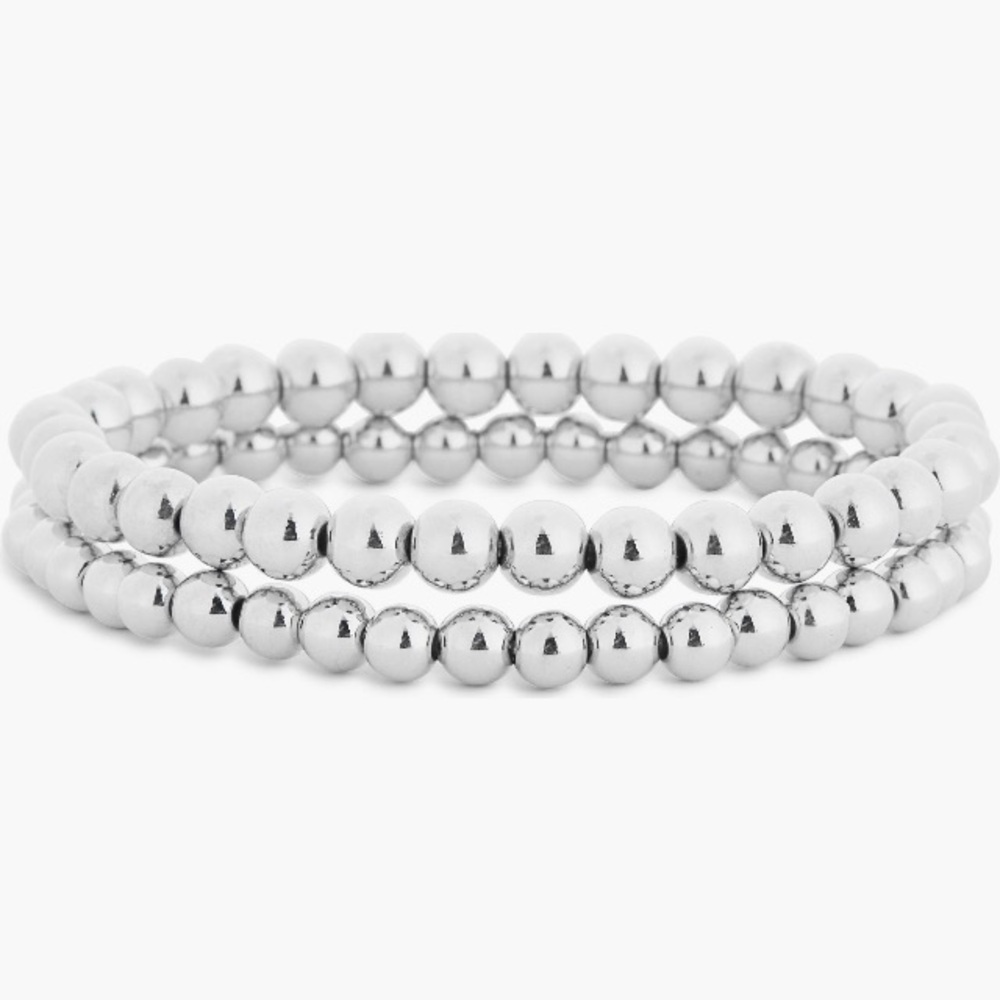Set of 2 stretch Ball Beaded Bracelets